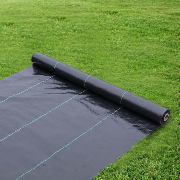 3 ft. x 300 ft. Black Landscape Fabric 3.0 oz. Heavy-Duty Woven Weed Barrier for Soil Erosion Control and Ground Cover