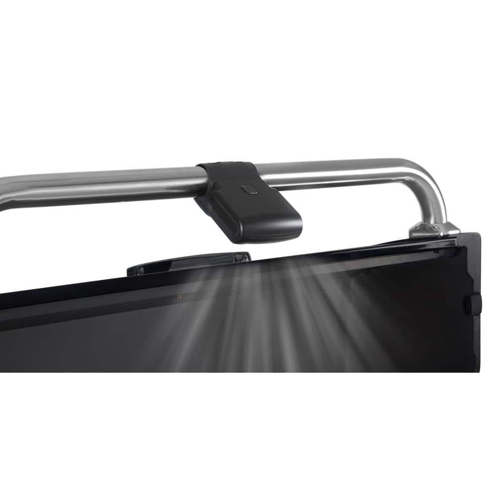 Black Handle-Mount LED Grill Light with Flexible Strap