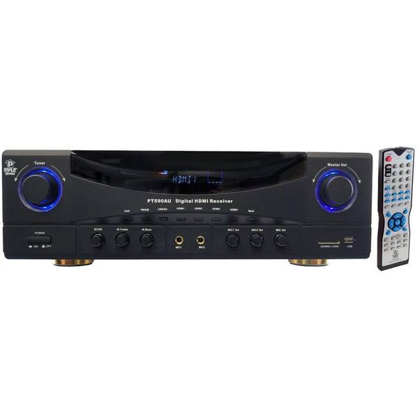 Pyle 5.1 Channel 350 Watts Built-In AM/FM Radio/USB/SD Card HDMI Amplifier Receiver with 3D Pass-Thru-DISCONTINUED