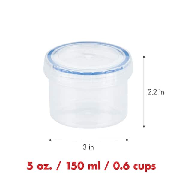 Tupperware Bite On The Go Snack Container 1842-25 Blue w/White Spoon 1  3/4Cups