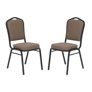 9300-Series Natural Taupe Deluxe Fabric Upholstered Stack Chair (2-Pack)