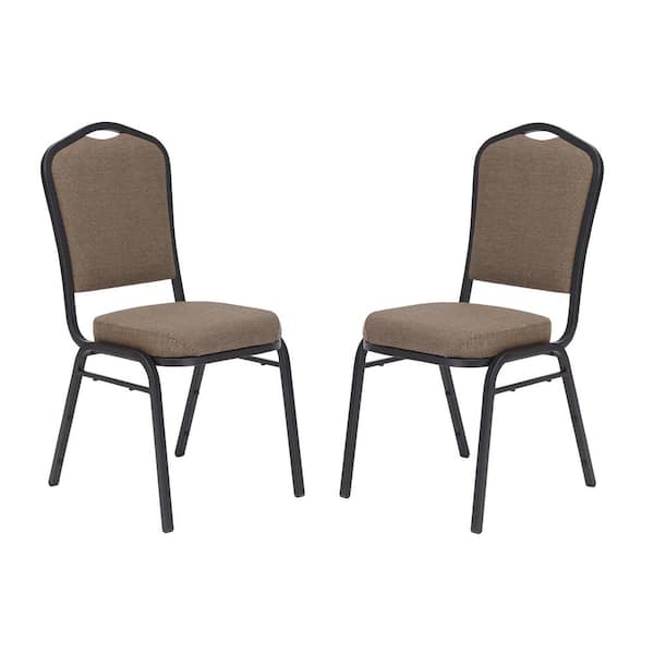 National Public Seating 9300-Series Natural Taupe Deluxe Fabric Upholstered Stack Chair (2-Pack)