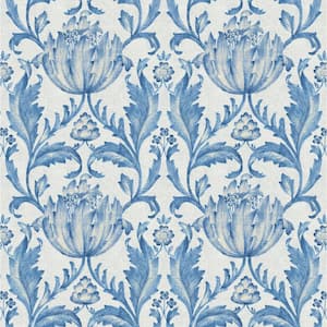 Charmed Beauty Floral Cornflower Vinyl Peel and Stick Wallpaper Roll (Covers 30.75 sq. ft.)