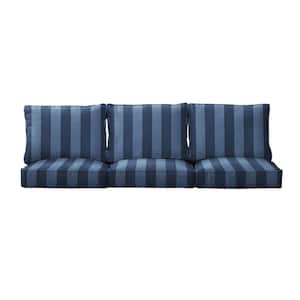 27 in. x 23 in. Deep Seating Indoor/Outdoor Couch Cushion Set in Preview Capri