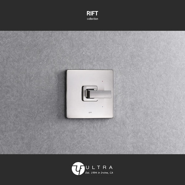 Ultra Faucets Rift Single Handle 1-Spray Shower Faucet 1.8 GPM with Pressure Balance, Anti Scald in Brushed Nickel (Valve Included) UF70703-1R