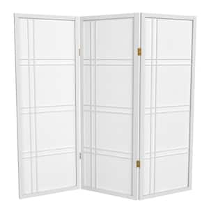 4 ft. Short Double Cross Shoji Screen - White - 3 Panels