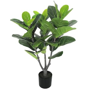 3 ft. Real Touch Artificial Fiddle Leaf Fig Tree in Pot