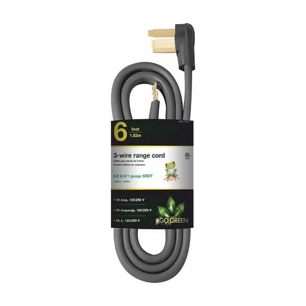 GoGreen Power 6 ft. 6/2 and 8/1 3-Wire Range Cord