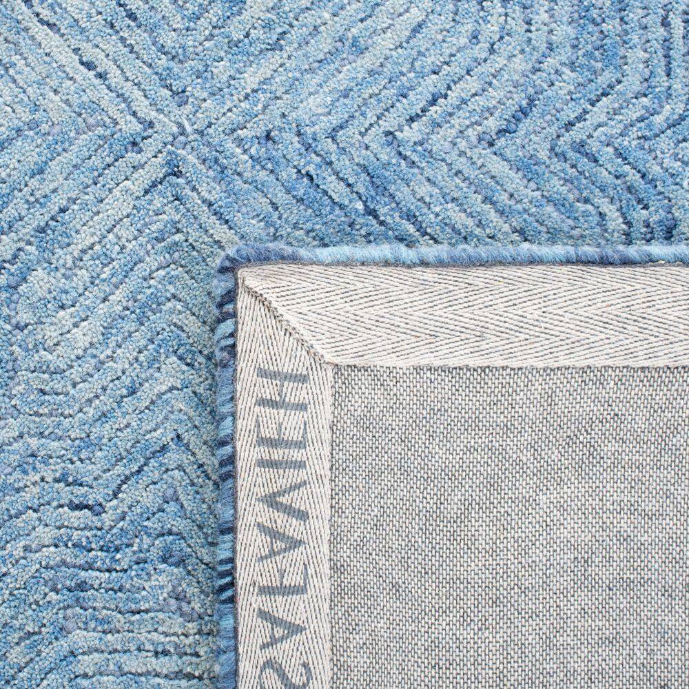 Blue Hand-Tufted Wool 8' x 10' Rectangular Rug