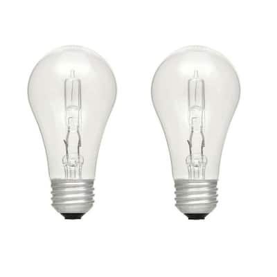 60-Watt Equivalent A19 Dimmable Clear Eco-Incandescent Light Bulb Soft White (4-Pack)