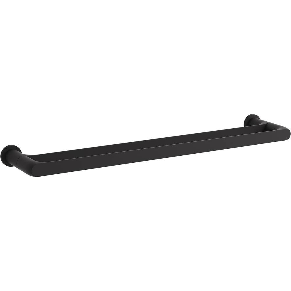 KOHLER Avid 24 in. Double Towel Bar in Matte Black K97496BL The