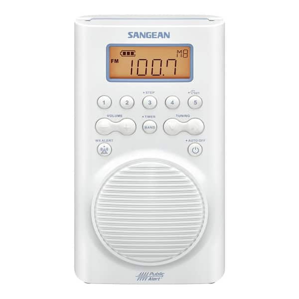 Sangean AM/FM Weather Alert Waterproof Shower Radio