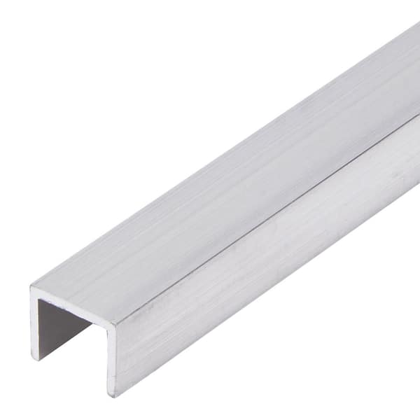 Everbilt 1/2 in. W x 1/2 in. H x 96 in. L Aluminum C-Channel with 1/16 in.  Thick 802657 - The Home Depot