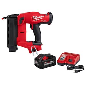 M18 FUEL 18-Volt Lithium-Ion Brushless Cordless Gen II 18-Gauge Brad Nailer with 8.0 Ah Battery and Rapid Charger