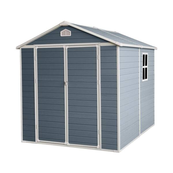 TIRAMISUBEST 8 ft. W x 6 ft. D Outdoor Storage Metal Shed Lockable Metal Garden Shed for Backyard Outdoor (40 sq. ft.)
