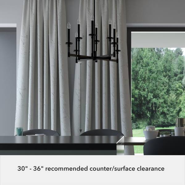 Hunter Briargrove 8-Light Matte Vintage Led Chandelier