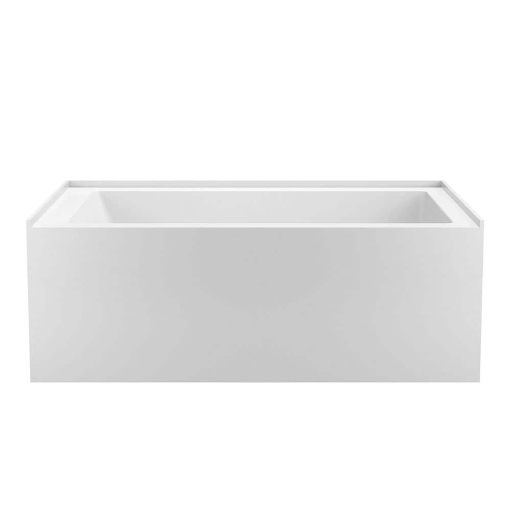 60 in. x 32 in. Drop-In Acrylic Soaking Bathtub with Square Interior, Right Drain, Pop-Up Waste and Flexible Hose price history on PriceWatchPro