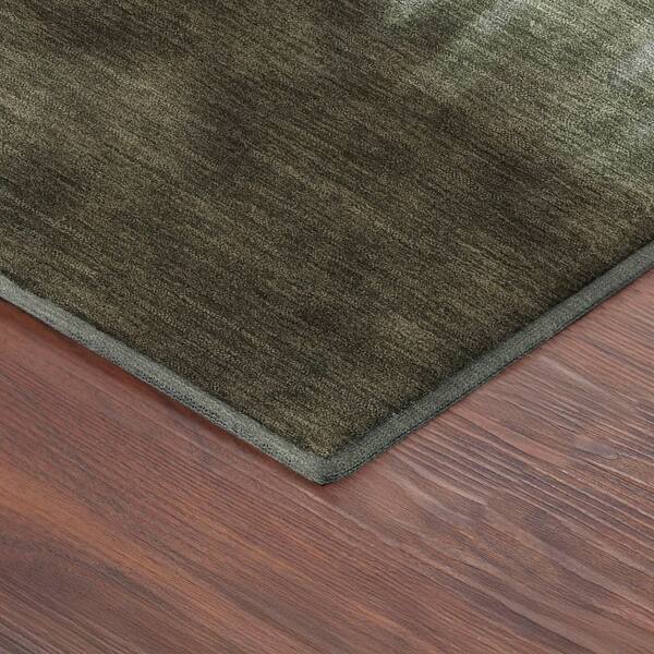Mayfield Premium Machine Washable Abstract AMF2420 Celery 5 ft. x 7 ft. 6 in. Area Rug