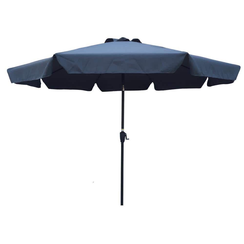 10 ft. Outdoor Market Patio Umbrella with Crank and Push Button Tilt for Ba
