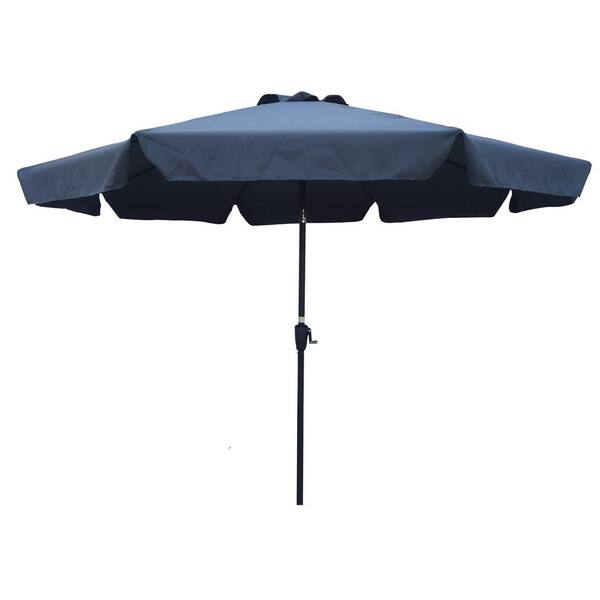 10 ft. Outdoor Market Patio Umbrella with Crank and Push Button Tilt ...