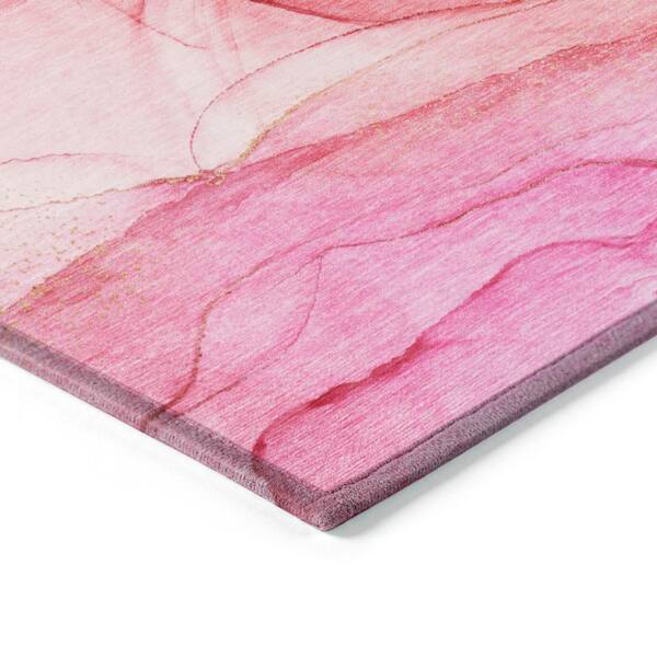 Chantille ACN507 Pink 3 ft. x 5 ft. Machine Washable Indoor/Outdoor Geometric Area Rug