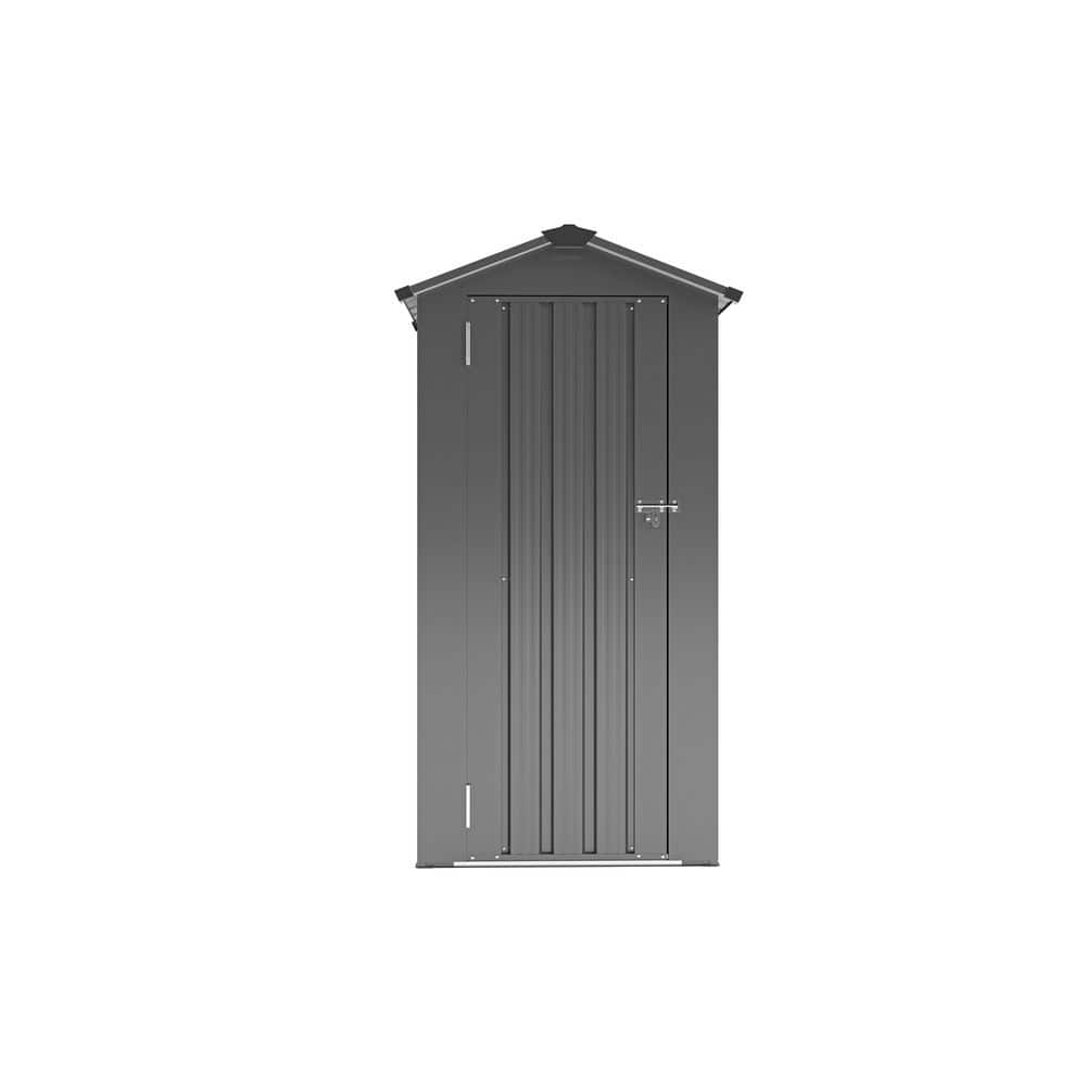 1.41 ft. W x 2.46 ft. D x 5.80 ft. High Quality Galvanized Metal Shed with 