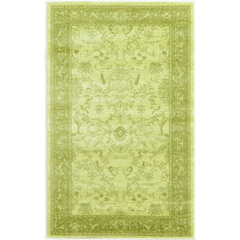 La Jolla Floral Light Green 3' 3 x 5' 3 Area Rug price history on PriceWatchPro