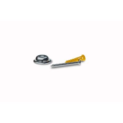 2 in. H x 2 in. W Mounting and Spacer Kit for DuraBoard or 1/8 in. and 1/4 in. Pegboard, Silver, 16-Sets