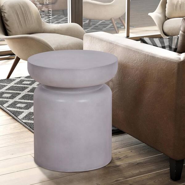 Faux cement side table discount