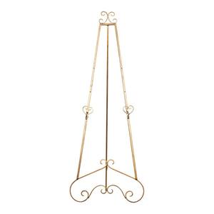 Gold Metal Extra Large Free Standing Adjustable Display Stand Scroll Easel with Chain Support