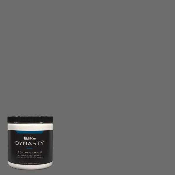 BEHR DYNASTY 8 oz. #780F-6 Dark Granite Satin Enamel Stain-Blocking ...