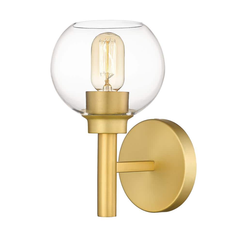 Sutton 1-Light Brushed Gold Wall Sconce