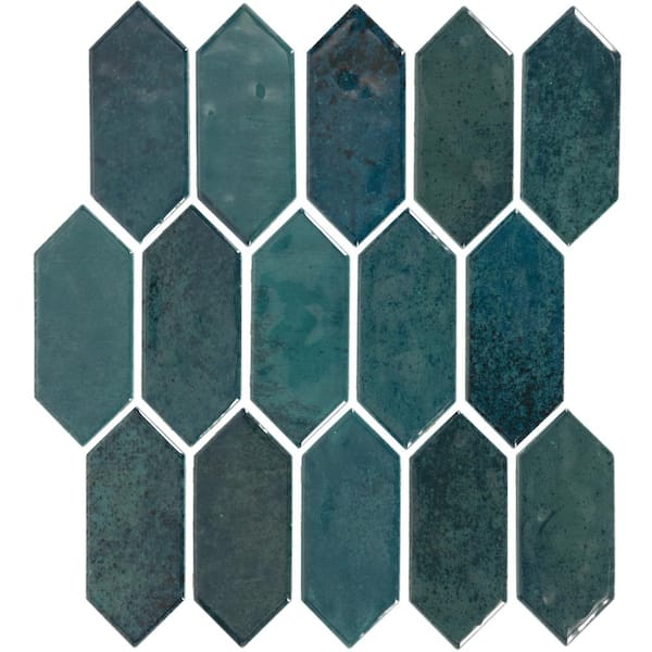 mowl★新型 サーベイランス★グリーン✕ブラック★バイメタル ジェラルミン Daltile Miramo Horizon 11 in. x 12 in. Glazed Ceramic Picket