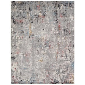 Vasari Gray/White 6 ft. X 9 ft. Abstract Area Rug