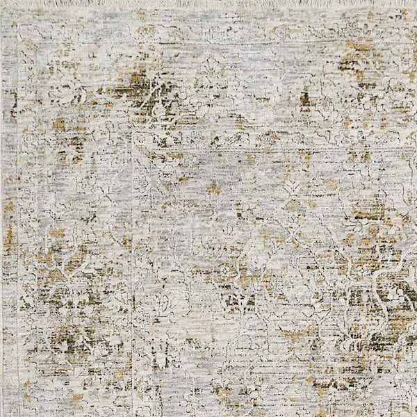 Skyler Grey/Green 2 ft. 3 in. X 7 ft. 7 in. Abstract Indoor Area Rug
