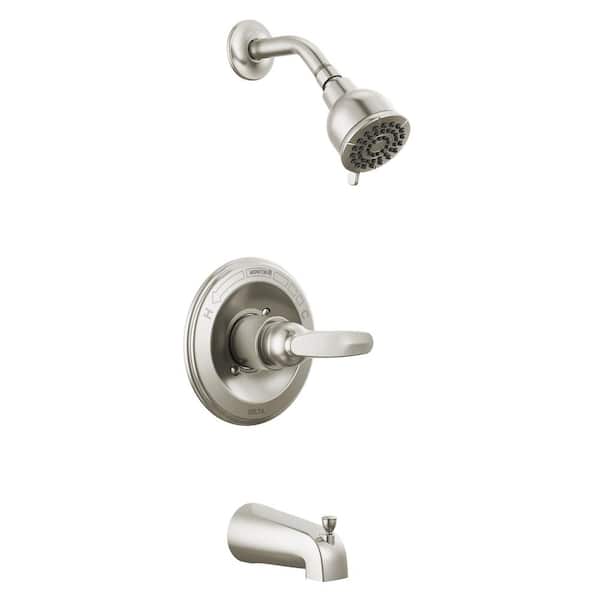 Foundations 1-Handle Tub and Shower Faucet Trim Kit in Stainless (Valve Not Included)