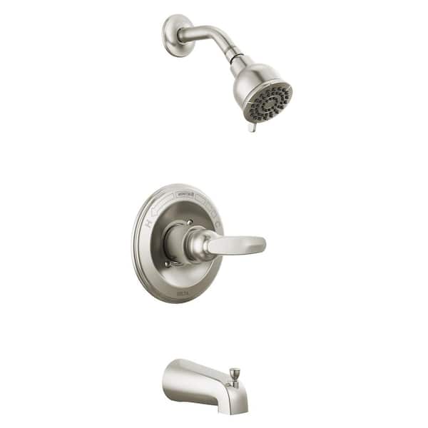 Delta Foundations 1-Handle Tub and Shower Faucet Trim Kit in Stainless (Valve Not Included)
