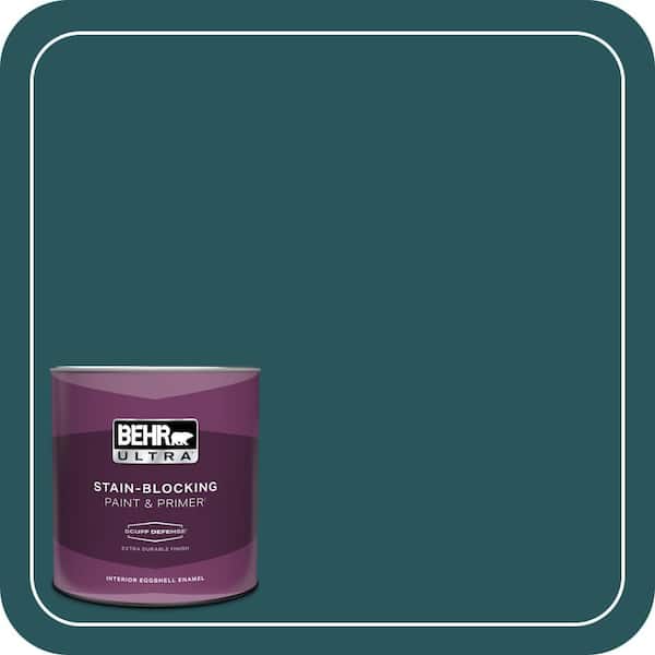 BEHR ULTRA 1 qt. #MQ6-01 Ocean Abyss Extra Durable Eggshell Enamel Interior Paint & Primer