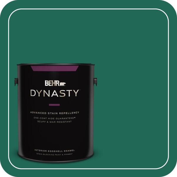 BEHR DYNASTY 1 gal. #S-H-480 Forest Rain Eggshell Enamel Interior Stain-Blocking Paint & Primer