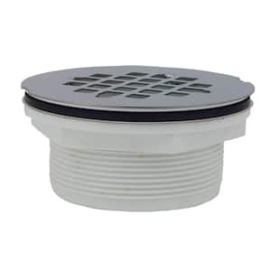 2 in. No Caulk Shower Stall Drain with Plastic Body and 4-1/4 in. O.D. Stainless Steel Strainer (101PNC)
