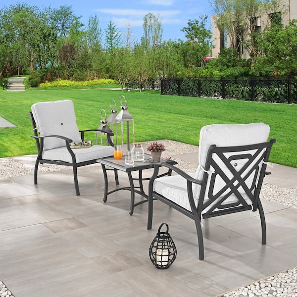 Patio Festival 3-Piece Metal Patio Conversation Deep Seating