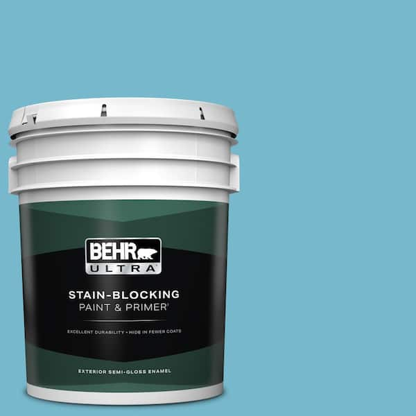 BEHR ULTRA 5 gal. #M480-4 Below Zero Semi-Gloss Enamel Exterior Paint & Primer