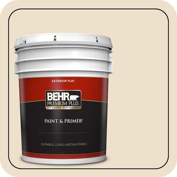 BEHR PREMIUM PLUS 5 gal. #740C-2 Cozy Cottage Flat Exterior Paint & Primer