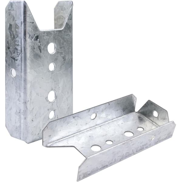 Afoxsos 50-Pack Galvanized Steel Deck Railing Brackets for 2 x 4 Wood Rail Fence Connectors 20-Gauge Screws Not Included