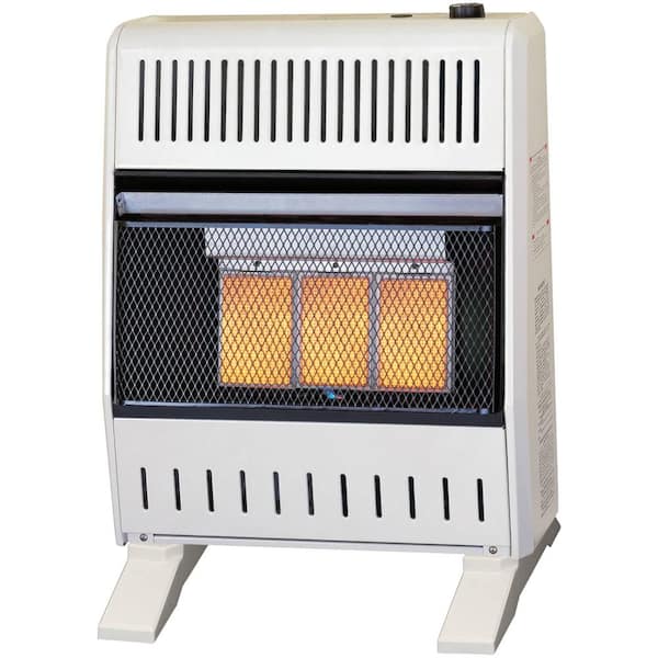 ProCom 18,000 BTU Natural Gas Ventless Infrared Plaque Heater with Base Feet, T-Stat Control