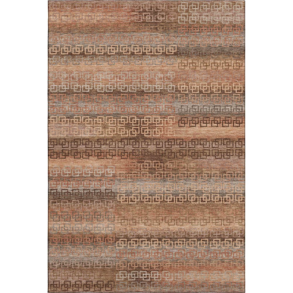 Mayfield Premium Machine Washable Abstract AMF2029 Copper 10 ft. x 14 ft. Area Rug price history on PriceWatchPro