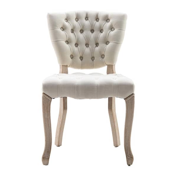 Maye Boucle Chair Set Of 2,upholstered Dining Chair With King Louis Back  And Natural Wood Legs,18 Wide Upholstered Seat And Back-the Pop Maison :  Target