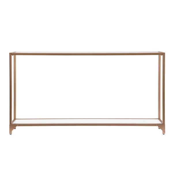 Standard Rectangle Glass Console Table, Narrow Gold Console Table