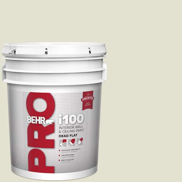 BEHR PRO 5 gal. #400E-2 Turtle Dove Dead Flat Interior Paint