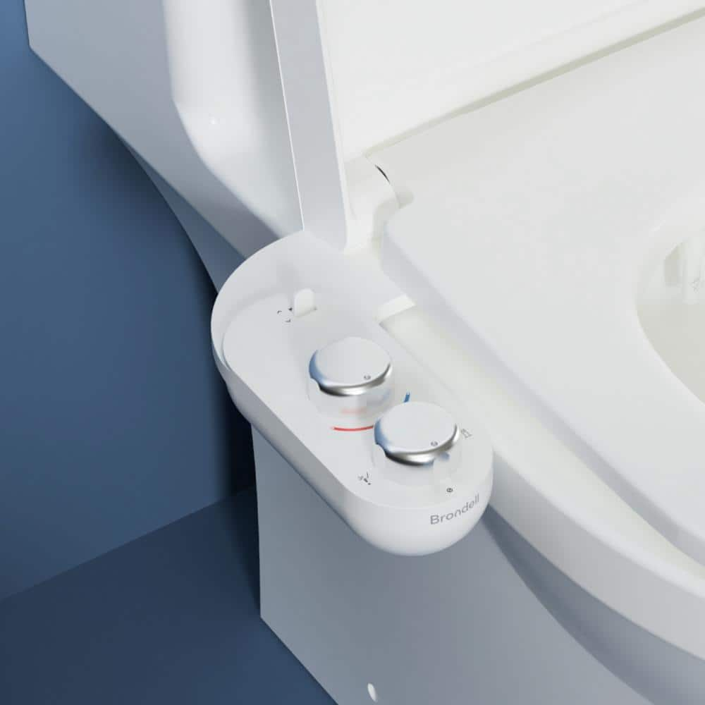 Simple Spa Eco Single Nozzle Dual Temp Bidet Attachment with Recycled Plastics Bathroom Hardware Set White - Brondell